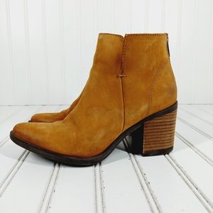 Steve Madden Pawel Leather Pointed Toe Zip Block Heel Fashion Ankle Boots A794